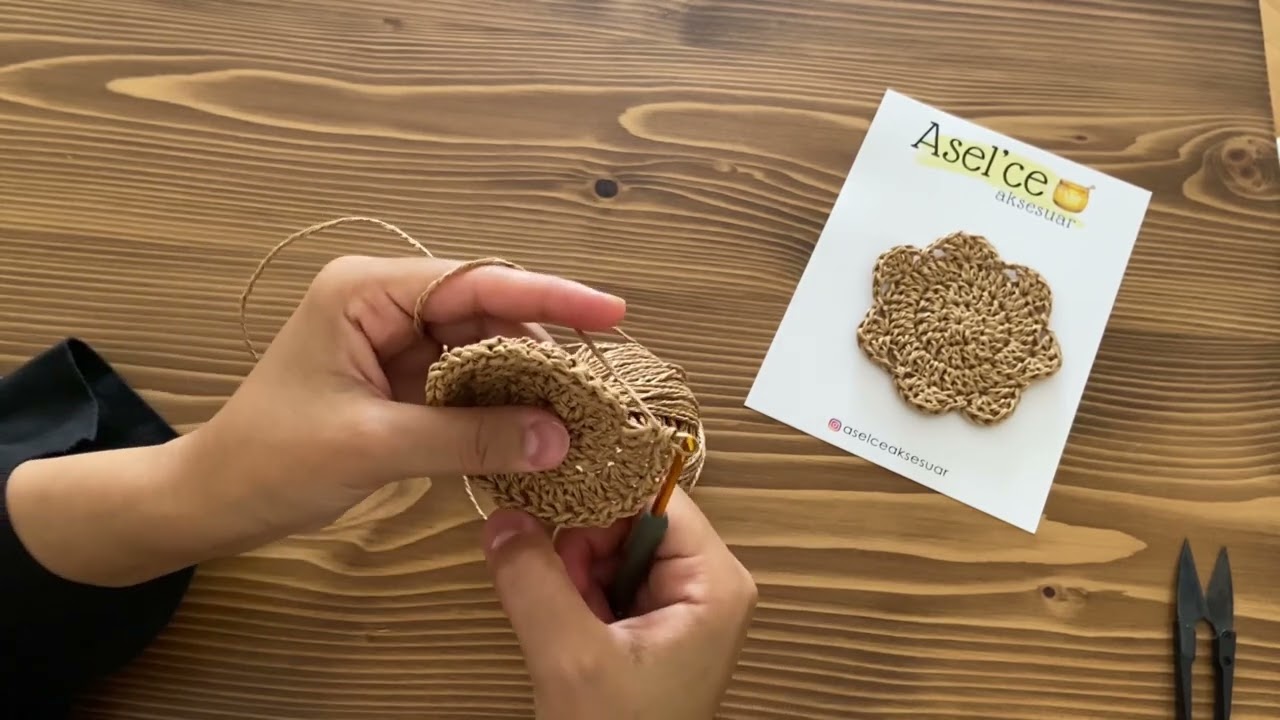 Kağıt ipten bardak altlığı/ coaster