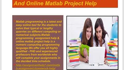 Matlab Programming Assignment Help And Online Matlab Project Help