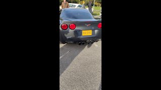 640BHP Chevrolet Corvette C6 ZR1 V8 Supercharged at a CAR MEET! (American Muscle)