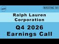 Ralph Lauren Q4 2026 Earnings Call | Strong Direct-To-Consumer Sales Drive Full-Year Revenue Beat