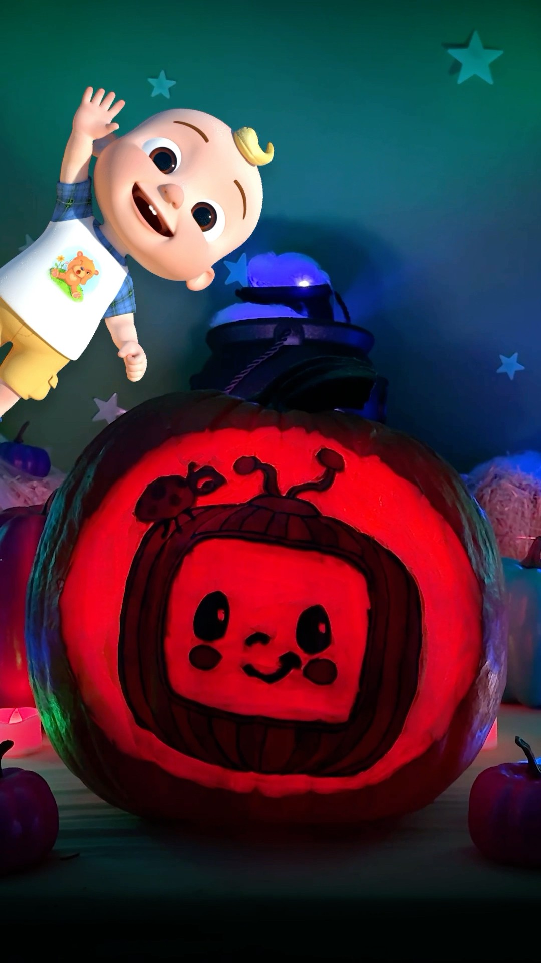 Easy Halloween Pumpkin Carving ?! DIY CoComelon Jack-o'-lantern! #shorts #cocomelon