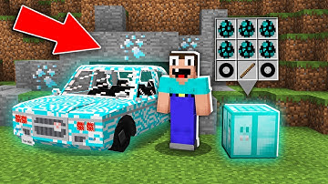 Minecraft NOOB vs PRO: HOW NOOB CRAFT a DIAMOND MONSTER CAR in MINECRAFT! SECRET CAR RECIPE trolling