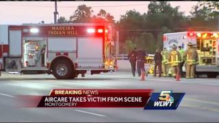 1 flown to hospital after single-car crash in Montgomery