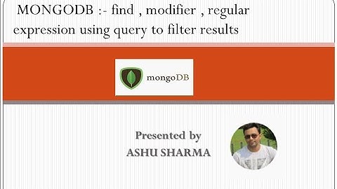 query in mongoDB using find ( ), Modifier , Regular Expression