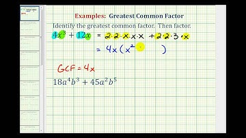 Ex 1:  Identify GCF and Factor a Binomial