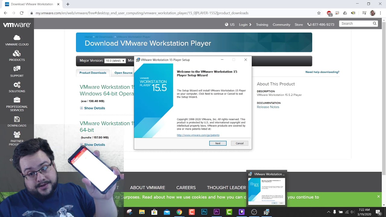 vmware workstation player 15 free download