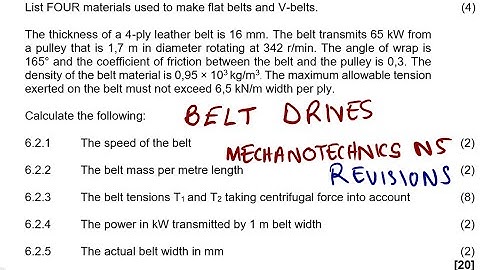 Mechanotechnics N5 BELT DRIVES APRIL 2023 @mathszoneafricanmotives @mathwithlightone