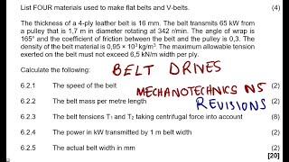 Mechanotechnics N5 BELT DRIVES APRIL 2023 @mathszoneafricanmotives @mathwithlightone