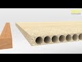 hollow particle board production