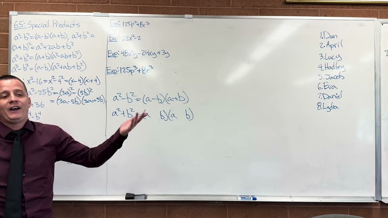 Lecture 13 (Intermediate Algebra) Factoring