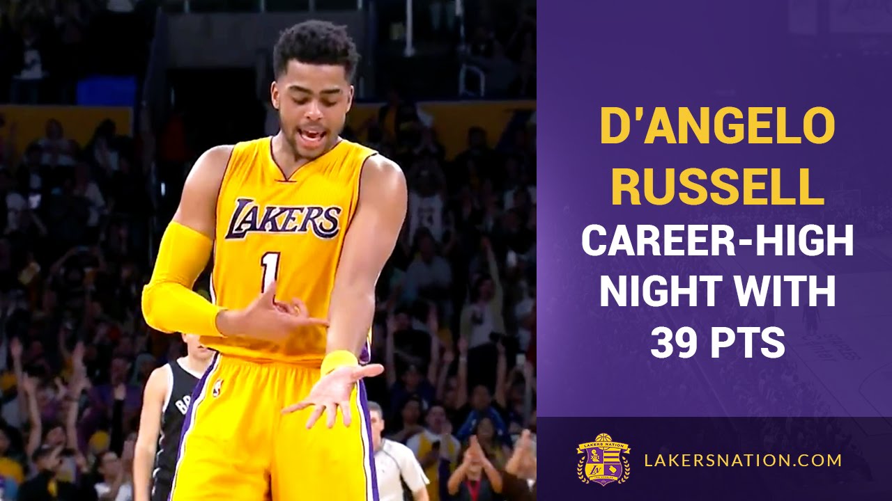 Lakers Rookie D'Angelo Russell Scores 39, 'Ice In My Veins' Celebration...