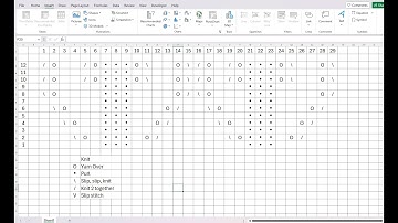 How to Make a Simple Knitting Chart Using Excel