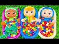 Satisfying Video | How to Make Rainbow Candy Mixing in Giant Bathtubs with Funny Animals Game ASMR