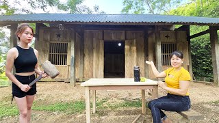 The genius girl restores the old house to a new one. Making a wooden house 2024 - repair girl