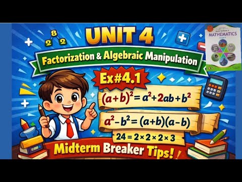 Class 9 Math | Unit 4 Factorization and manipulation | Exercise 4.1 ...