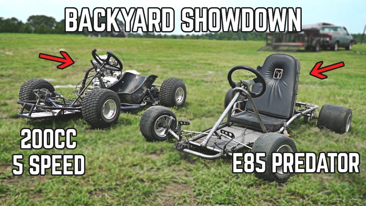Yard Kart Racing SHOWDOWN Shifter Kart vs. E85 212! YouTube