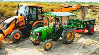 John Deere 5050D Tractor with fully loaded trolley | Mahindra tractor power | CFV |