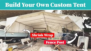 DIY 20x20 Boat Yard Tent Built from Fence Rail and Shrink Wrap by Backyard Boatworks 3,183 views 2 years ago 8 minutes, 53 seconds