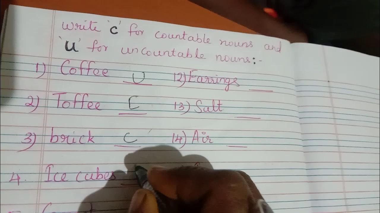 Write c or u. Write c or u