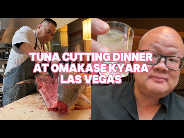 Blue fin Tuna Cutting and dinner at Omakase Kyara in Las Vegas! class=