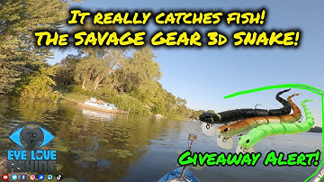 It really catches fish! The Savage Gear 3D Snake! #EYELOVEFISHING #SAVAGEGEAR3DSNAKE #GIVEAWAYALERT