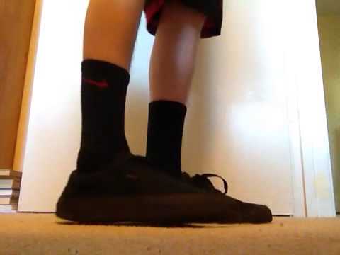 black vans and black socks