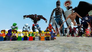 ALL LEGO CHARACTERS VS TREVOR HENDERSON CREATURES!! Garry's Mod Sandbox
