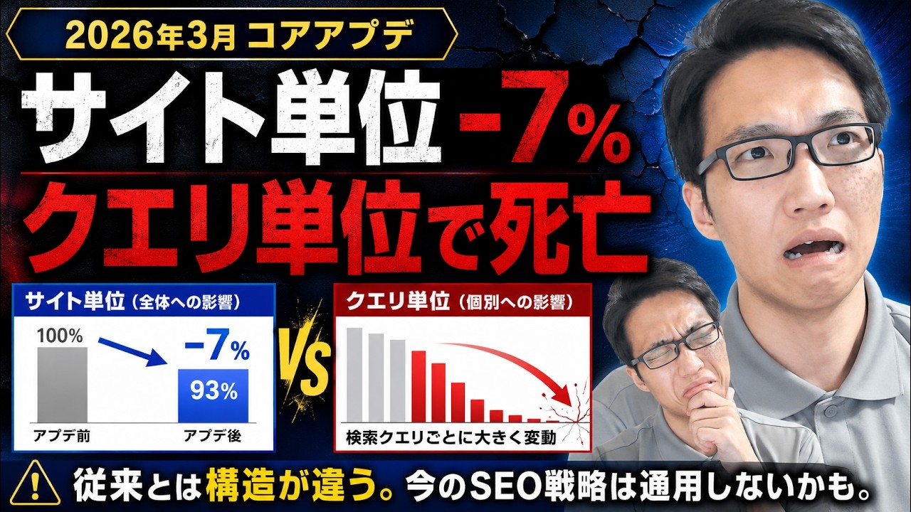 【2026年コアアプデート】サイトは無事、消えたのはクエリだった
