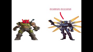 how V1 vs Doomslayer would go