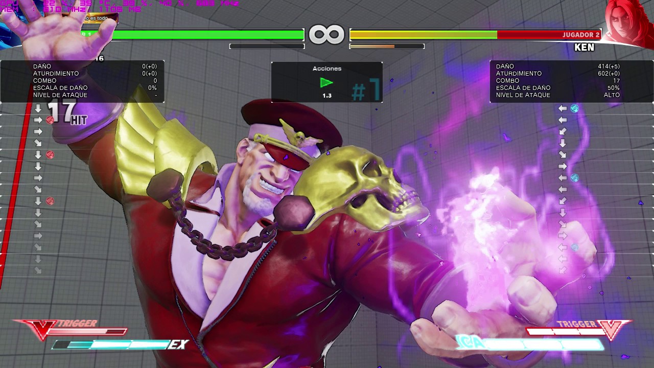 M.Bison S2 max Damage combo into a super ? (without counter)
