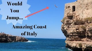 The Amazingly Beautiful Coast of Italy ft. ( EPIC CLIFF JUMP )