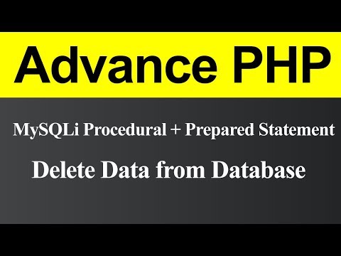 Delete Data from Database using MySQLi Procedural with Prepared Statement in PHP (Hindi)