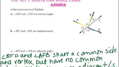 1-5: Exploring Angle Pairs
