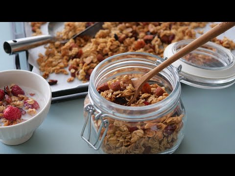 手作りするとグラノーラもめっちゃ美味しい グルテンフリーオートミールグラノーラ Gluten Free Oatmeal Granola Youtube