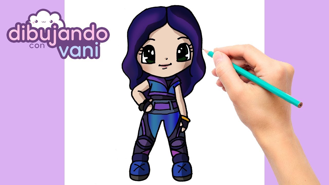 COMO DIBUJAR A MAL DE DESCENDIENTES PASO A PASO - DIBUJOS PARA DIBUJAR -  IMAGENES FACILES KAWAII - thptnganamst.edu.vn