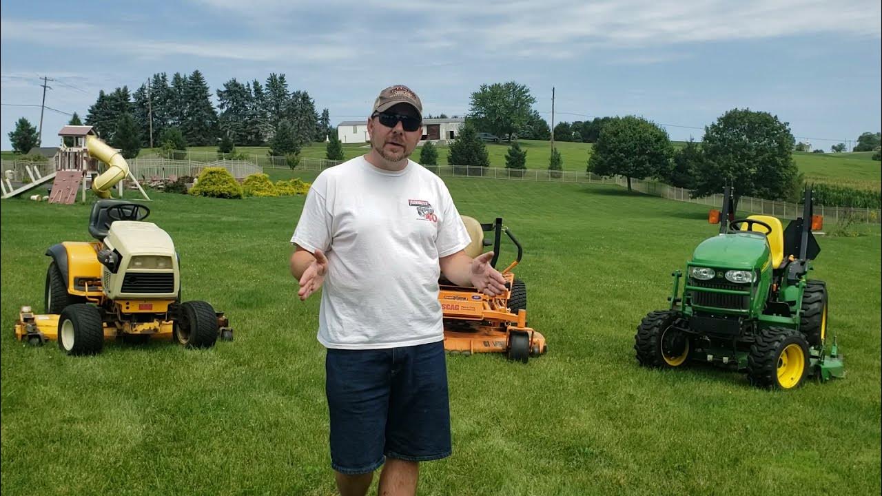 Head 2 Head battle 2182 Cub Cadet, Scag Turf Tiger 2 and John Deere