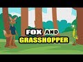 Moral Story For Kids in English | The Fox And The Grasshopper | Animal &amp; Jungle Story