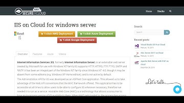 Secured IIS on Microsoft Windows on 2012 R2 - Deploy on Azure , AWS and Google Cloud Platform.