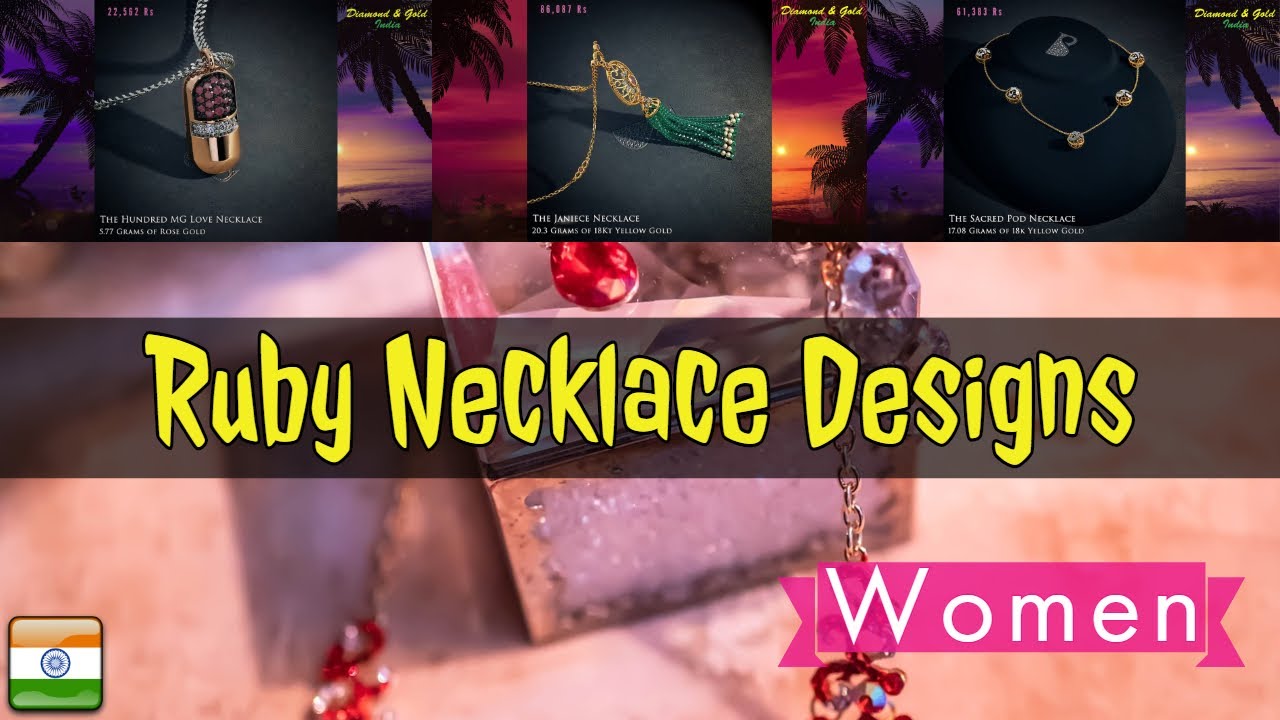 Latest Ruby Necklace Set Designs With Price 