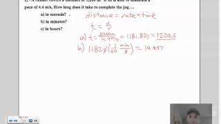 Physics Simple Speed Problem - distance, rate and time