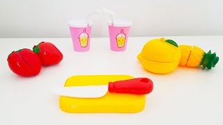 Fruits Toys Cutting and Making Juice - Toy Baby Drinking Juice