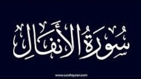 سورة الأنفال بصوت جميل للمقرئ بدر التركي