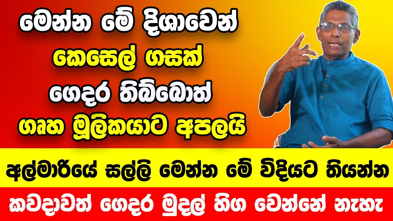 මේ දිශාවෙන් ගෙදර කෙසෙල් ගසක්  තිබ්බොත් ගෘහ මූලිකයාට අනතුරුදායකයි !!|ගෙදර මුදල් ඉතිරෙන්න වස්තු උපදෙස්