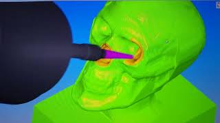 Robot simulation milling skull in AlphaCam