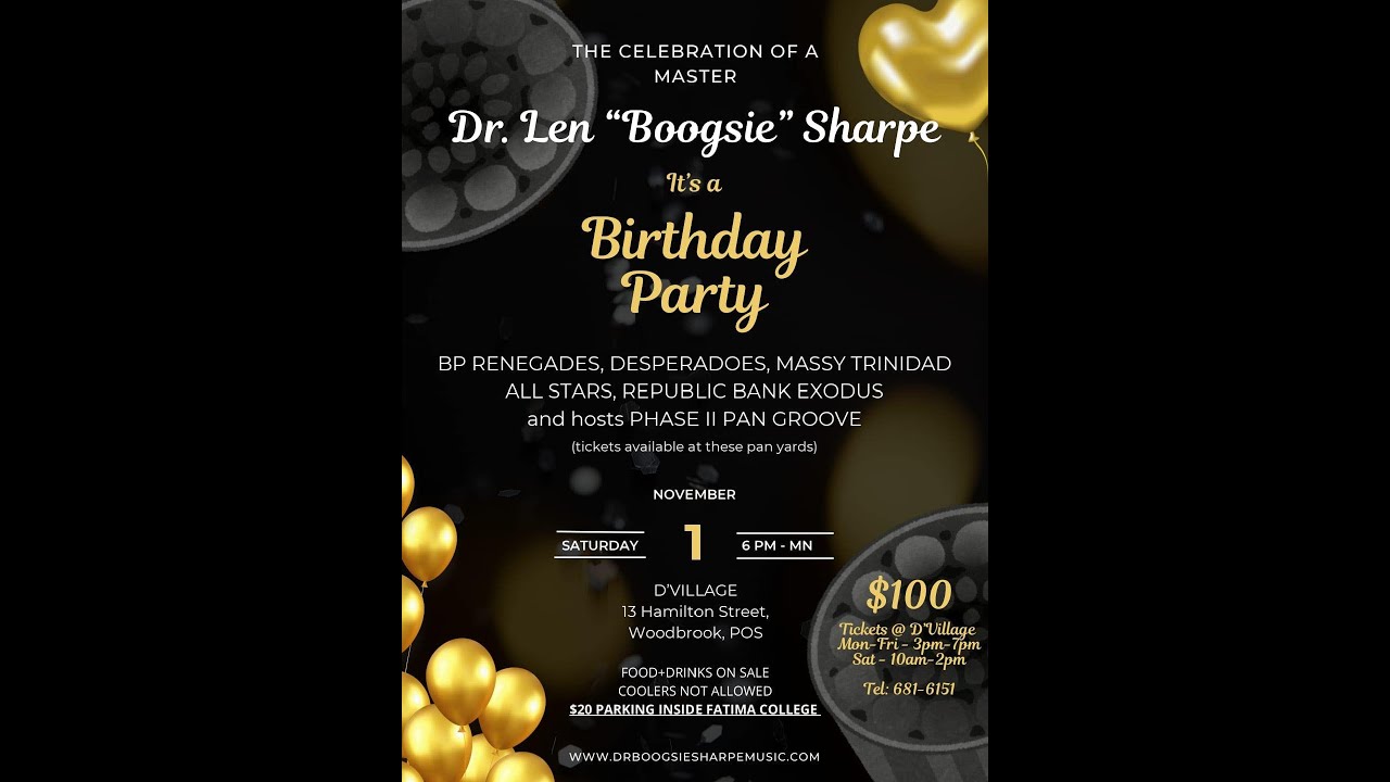 LEN BOOGSIE SHARPE'S BIRTHDAY CELEBRATION - With Christopher