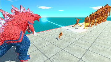 Godzilla Spider-Man Team vs 10 Levels of Pumpkin Colossal Titan – ARBS Size Comparison