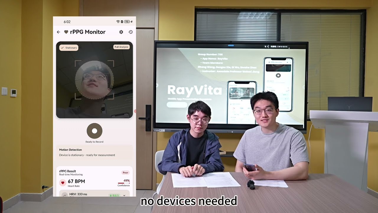 RayVita - Your rPPG Health Companion