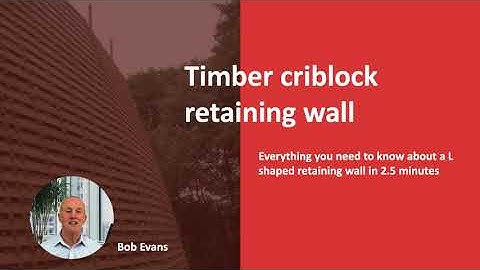 Timber crib wall