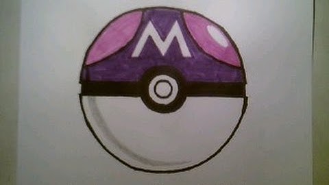 how to draw the Pokemon Master Ball Pokeball Go 3D Easy Doodle Sketch Step By Tutorial Iphone Game