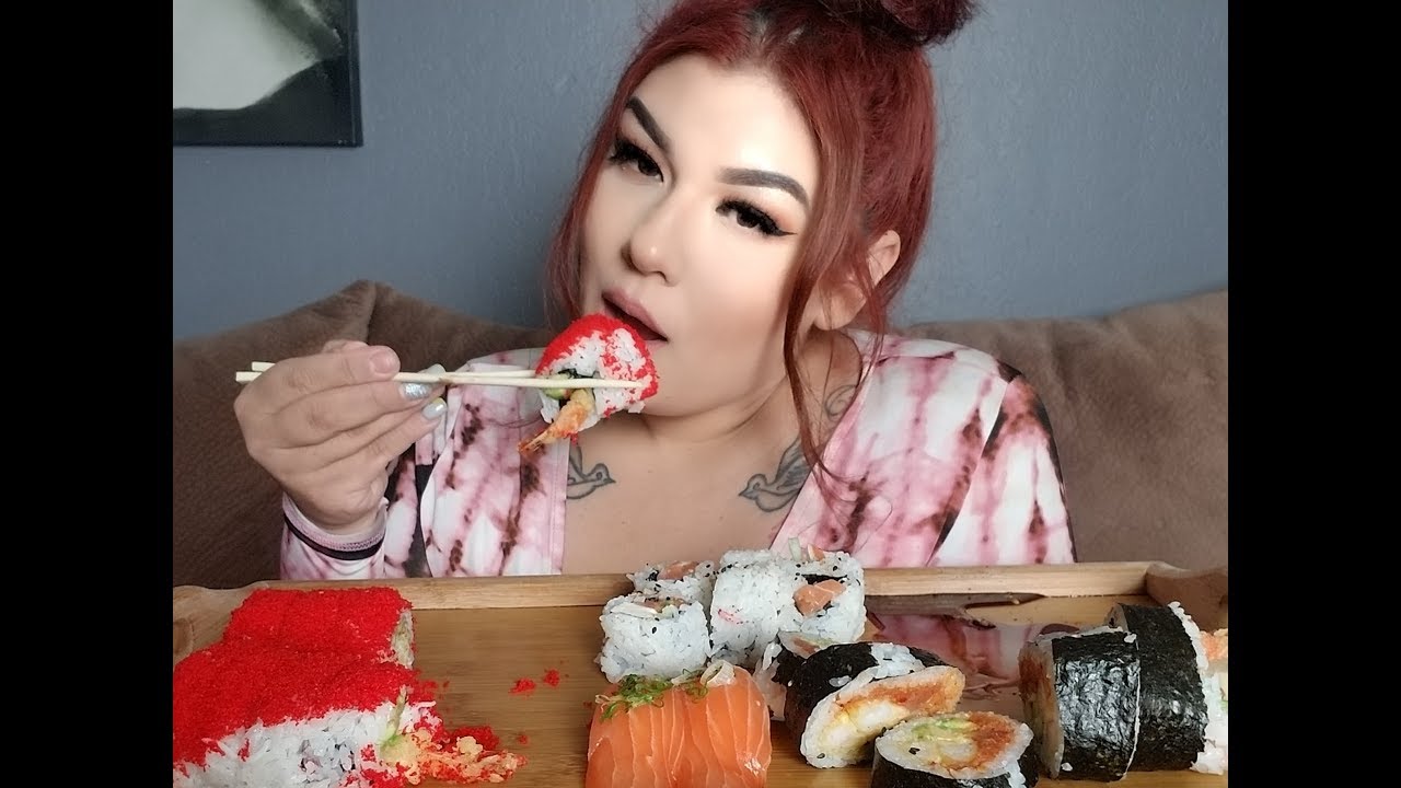 sushi mukbang 🍣